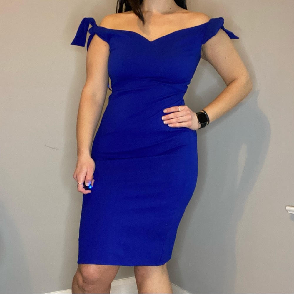 Superdown x Revolve Shae Off The Shoulder Cocktail Midi Dress Size Medium - Picture 10 of 15